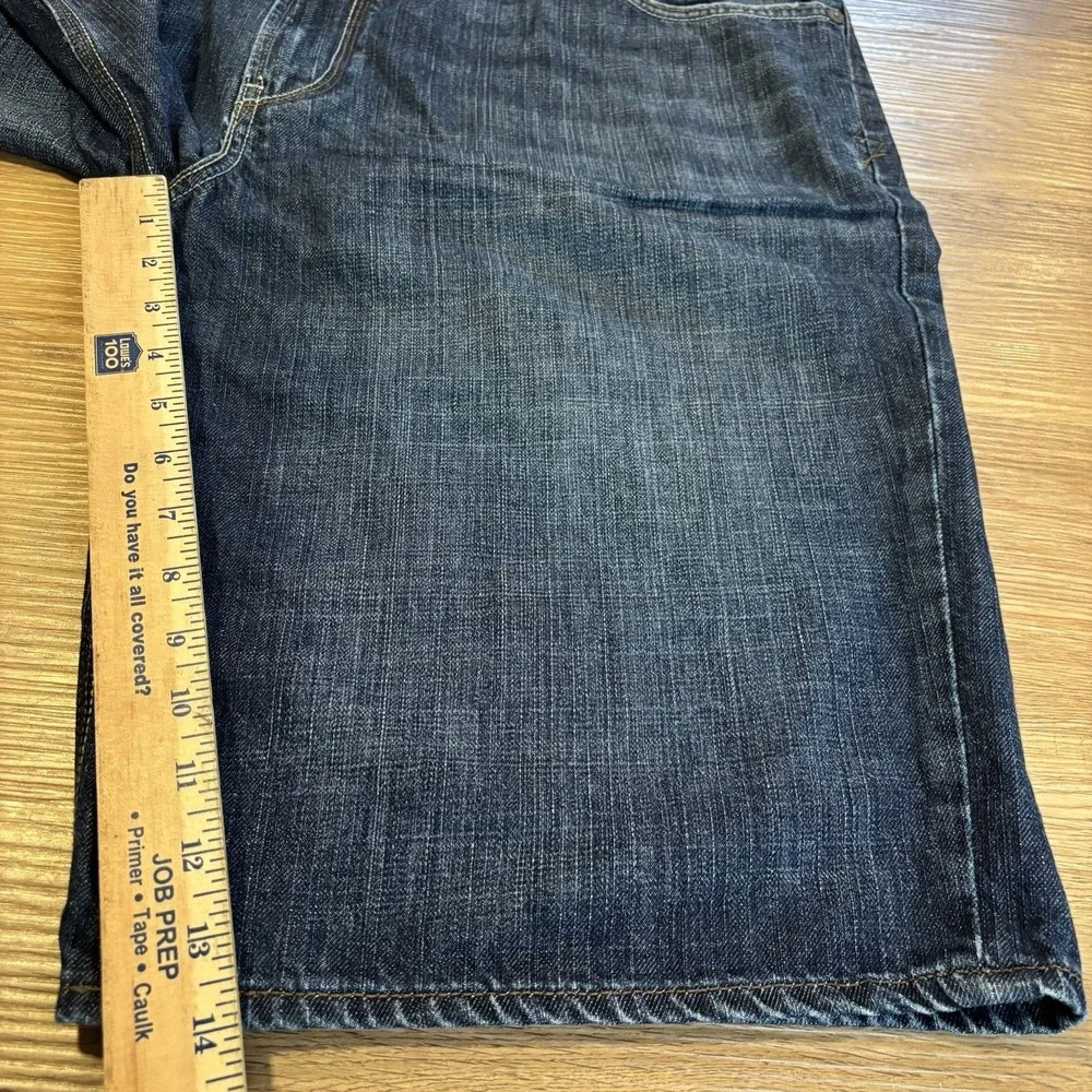 Levis Ramp Flat Front Jean Shorts Men's 42 Relaxed Blue Denim Flap Pockets Y2K